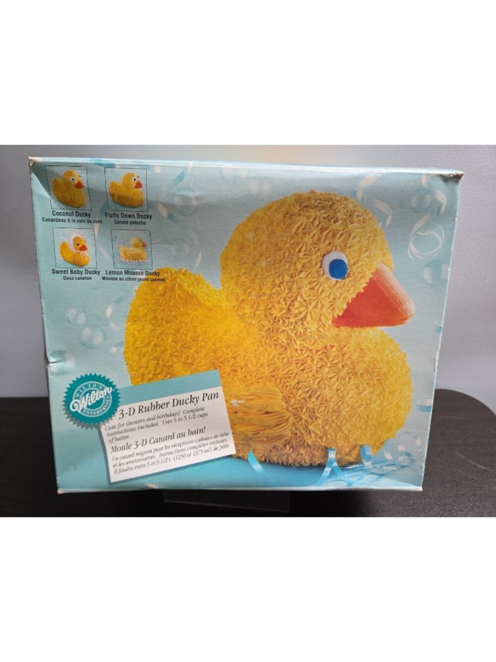 Wilton Vintage 3D Rubber Ducky Aluminum Cake Pan Mold 2002 In Original Box